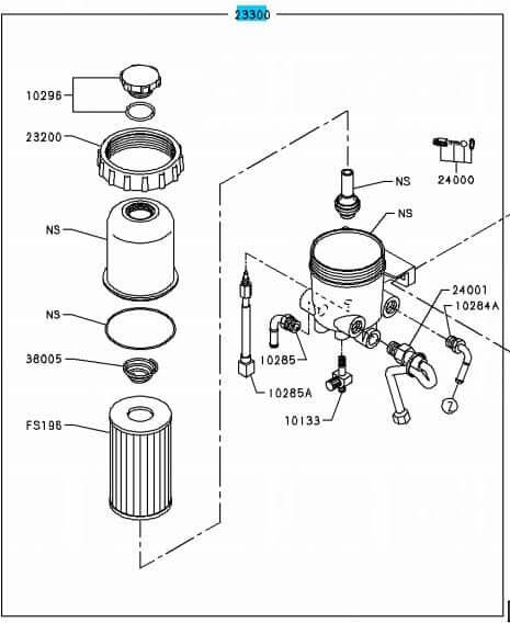 FILTER ASSY - FUEL W/HTR FP243