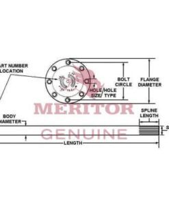 AXLE SHAFT 12 HOLE RH