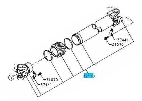 SHAFT ASSY -PROPELLER -PAINTED