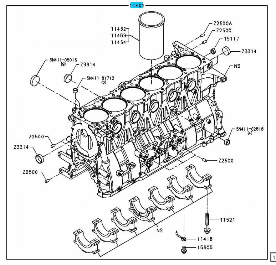 BLOCK SUB-ASSY - CYLINDER