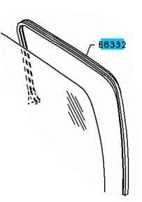 WEATHERSTRIP-DOOR GLASS RUN-LH