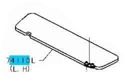 SUNVISOR ASSY LH