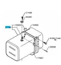 FUEL TANK ASSY W/CAP 52GAL ALM