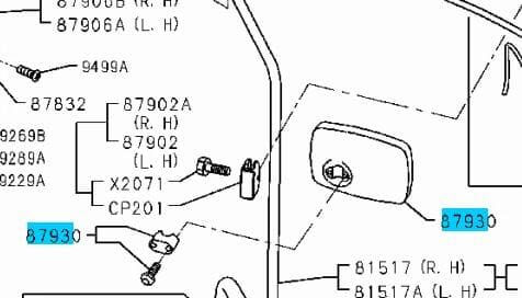 MIRROR ASSY - SIDE CONVEX