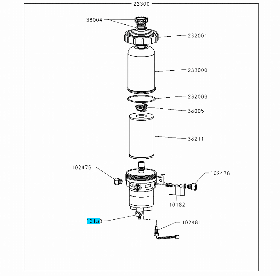 FILTER - COVER DP233 W/HTR