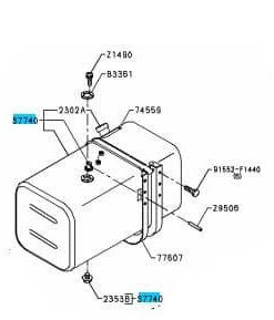 FUEL TANK ASSY W/CAP 50GAL ALM