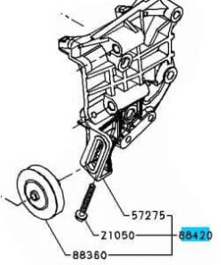 PULLEY ASSY - IDLE W/BRACKET