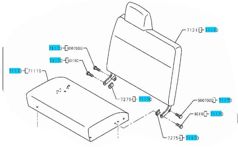 F CUSHION & BACK ASSY - Image 2