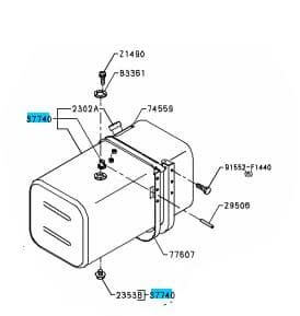 FUEL TANK ASSY W/CAP 50GAL ALM - Image 2