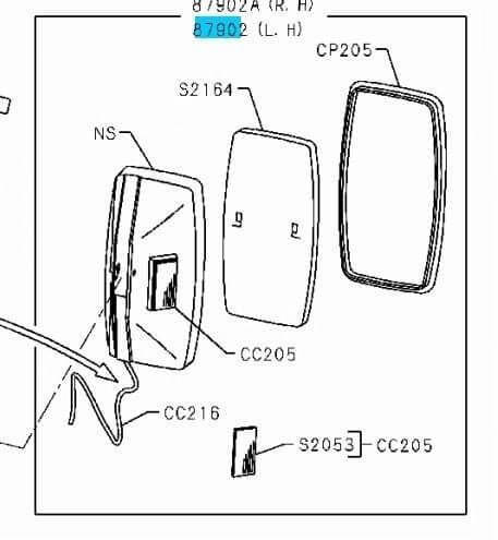 17 INCH LENS FLAT MIRROR -L&RH - Image 2