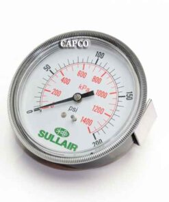 040313 Genuine Part by SULLAIR (R) GAUGE, REC PRES 0-200 PSI