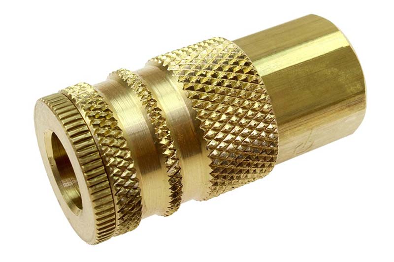 150 1/4" Brass Industrial Coupler, 1/4" FPT