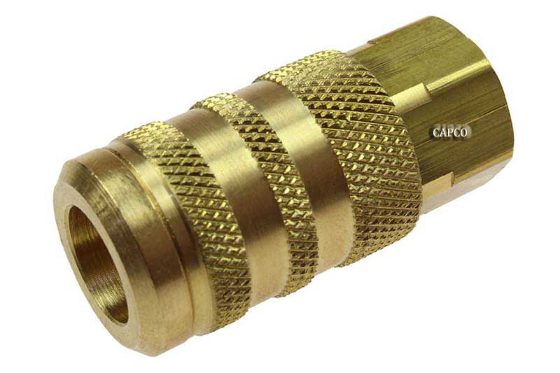 15X4F 1/4" 6-Point Industrial Coupler, 1/4" FPT
