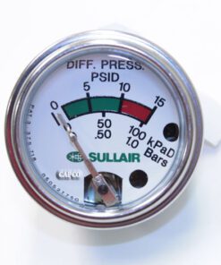 250003-798 Genuine Part by SULLAIR (R) GAUGE, DIFF PRESS 0-15PSI