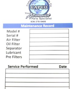 CAPCO Maintenance Log