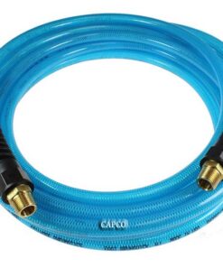 PFE40254T Flexeel Hose, 1/4" x 25', 1/4" MPT Reusable Strain Relief Fittings, Transparent Blue
